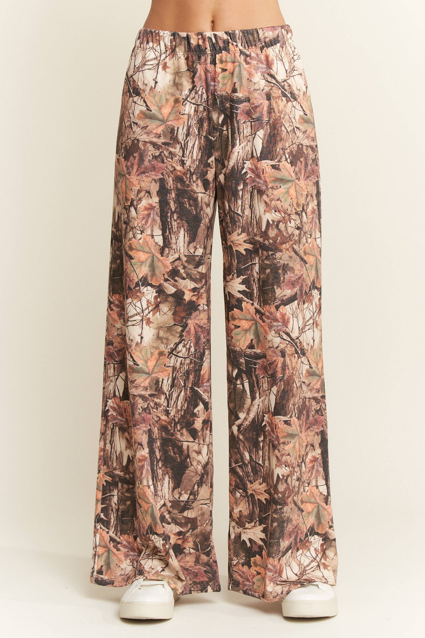 FOREST CAMO WIDE LEG PANTS